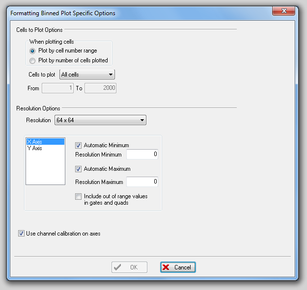 图 8.58  Formatting Binned Plot Specific Options Dialog (格式化区间化的绘图特定选项对话框)